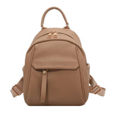 Solid Leather Women Backpack Large Capacity All-Matched Ladies Bag