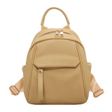 Solid Leather Women Backpack Large Capacity All-Matched Ladies Bag