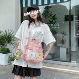 Women Canvas Backpack Female Shoulder Bag Casual College Student Messenger Bags