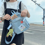 Women Canvas Backpack Female Shoulder Bag Casual College Student Messenger Bags