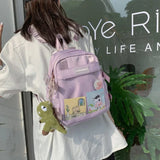 Women Canvas Backpack Female Shoulder Bag Casual College Student Messenger Bags