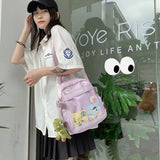 Women Canvas Backpack Female Shoulder Bag Casual College Student Messenger Bags