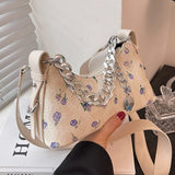 Flower Shoulder Bag Evening Clutch Crossbody Handbag