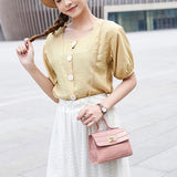 Crocodile Pattern Sling Bag Crossbody Chain Shoulder Messenger Commute Small
