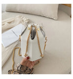 Hot Bucket Bag Women PU Leather Shoulder Chain Crossbody Messenger