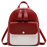 Women's Double Zipper Pull Bump Small Backpack Diagonal Bag Mini Backpack