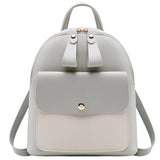 Women's Double Zipper Pull Bump Small Backpack Diagonal Bag Mini Backpack