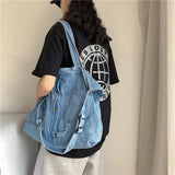 Women's Ins Internet Red Canvas Cowboy Bag Large Capacity