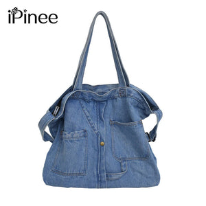 Women's Ins Internet Red Canvas Cowboy Bag Large Capacity