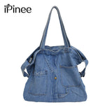 Women's Ins Internet Red Canvas Cowboy Bag Large Capacity
