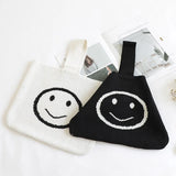 Wool Smiling Face Handbag Ins Knitting Casual Handbag