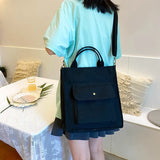 Japanese Style Canvas Tote Bag for Women Large Capacity