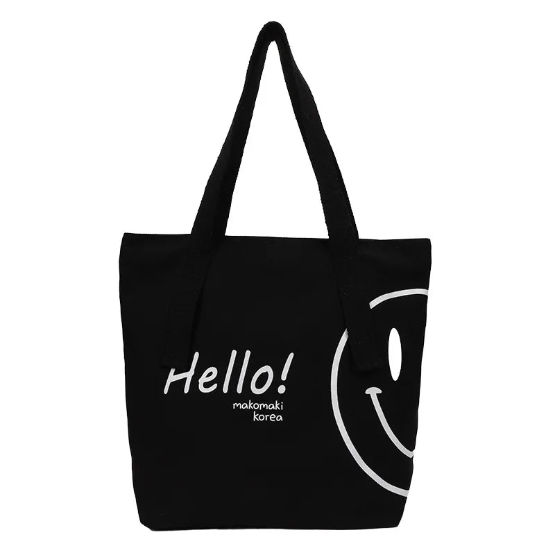 Thickened Canvas Shoulder Bag for Female Students
