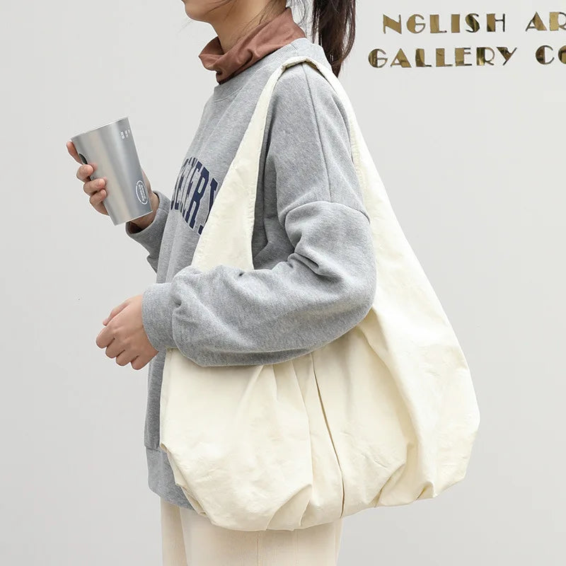 Retro Cloud Tote Bag Casual Canvas Handbag for Women