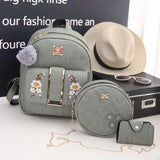 Embroidered Backpack Female Small Fresh Academic Students Schoolbag Girls