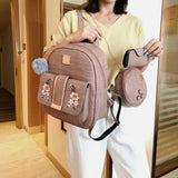 Embroidered Backpack Female Small Fresh Academic Students Schoolbag Girls