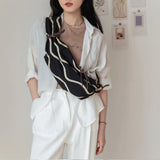 Canvas Waist Bag Streetwear Shoulder Bag Unisex Couple Bag