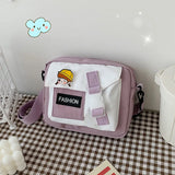 Nylon Small Square Shoulder Bag Girl Canvas Crossbody Phone Bag