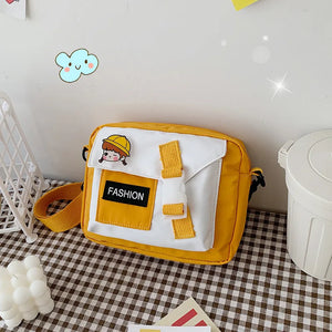 Nylon Small Square Shoulder Bag Girl Canvas Crossbody Phone Bag