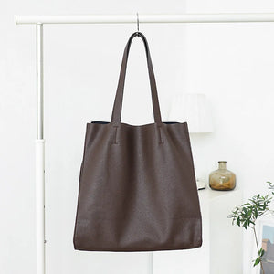 Litchi Pattern Tote Bag, Large Capacity Handbag, Single Shoulder Bag
