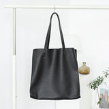 Litchi Pattern Tote Bag, Large Capacity Handbag, Single Shoulder Bag
