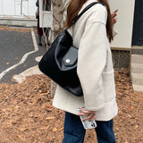 Retro Wax Leather One-Shoulder Tote Bag