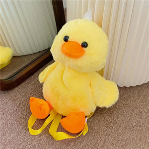 Plush Duck Bag- Cute Cartoon Backpack for Girls
