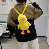 Plush Duck Bag- Cute Cartoon Backpack for Girls