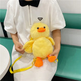 Plush Duck Bag- Cute Cartoon Backpack for Girls