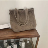 One-shoulder Retro Canvas Shopping Bag