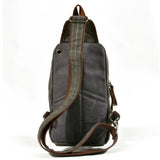Men's Mini Canvas Chest Bag Dual Purpose Backpack