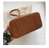 Panelled Women Bucket Shoulder Bag Large Capacity Canvas Female Handbag