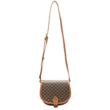 Vintage Flower Saddle Bag Red PU Leather One Shoulder Messenger