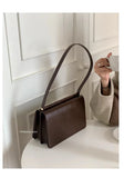 Retro PU Leather Single-Shoulder Bag French Organ Bag for Women