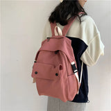 Nylon Women Backpacks Large Capacity College Backpack Female Travel Bag Red