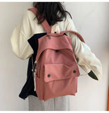 Nylon Women Backpacks Large Capacity College Backpack Female Travel Bag Red
