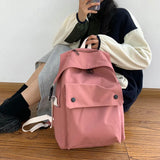Nylon Women Backpacks Large Capacity College Backpack Female Travel Bag Red