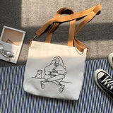 Japanese Canvas Messenger Bag Women's Hand-held Shoulder Bag