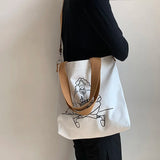 Japanese Canvas Messenger Bag Women's Hand-held Shoulder Bag