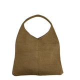 Large One Shoulder Bucket Bag Solid Wool Bag