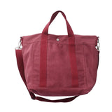Large Capacity Canvas Tote Bag Women Casual Solid Color Travel Shoulder Bag