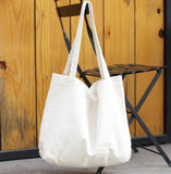 Large Capacity Canvas Shoulder Bag Retro Shopping Bag