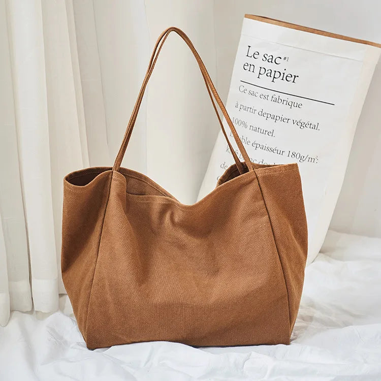 Solid Large Capacity Sen Series One Shoulder Women's Bag