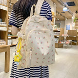 Vintage Women Backpacks Preppy Student Backpack Multifunctional Female