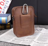 Men's Leather Shoulder Bag Crazy Horse Mini Waist Bag