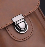 Men's Leather Shoulder Bag Crazy Horse Mini Waist Bag