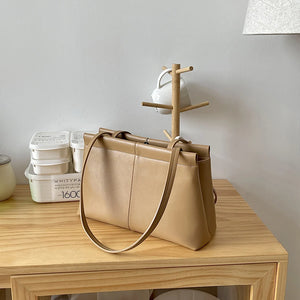 Women's Large Capacity Soft Leather Tote Handbag