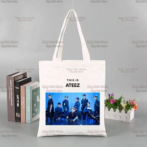 Kpop ATEEZ Album Group Shopping Bag Handbag Eco Shopper Recycle Bag