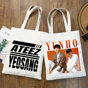 Kpop ATEEZ Album Group Shopping Bag Handbag Eco Shopper Recycle Bag