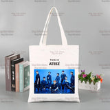 Kpop ATEEZ Album Group Shopping Bag Handbag Eco Shopper Recycle Bag